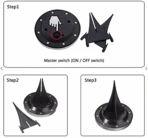 Set 4 lampi solare tip spot cu 8 Leduri pentru gradina, alee, scari, terasa, balcon - Img 7
