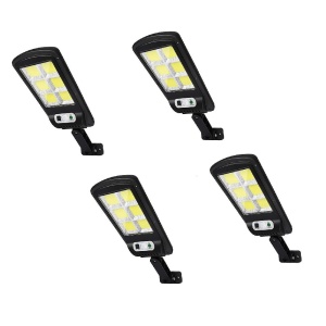 Set 4 x lampi solare stradale cu 6 cadre, Senzor de lumina si miscare, Telecomanda