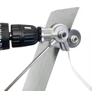 Set adaptor cu role si maner pentru taiat tabla si materiale din fier pentru surubelnita electrica - Img 3