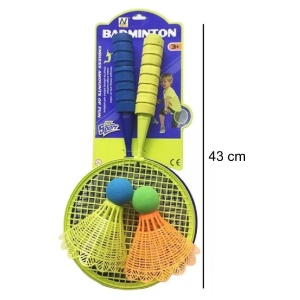 Set Badminton cu 2 rachete si 2 fluturasi, pentru copii 3 ani+ - Img 2