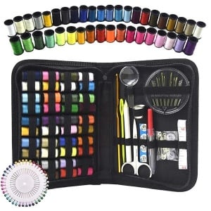 Set consumabile si accesorii pentru cusut 129 piese, Negru - Img 1
