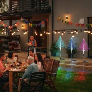 Set cu 2 lampi solare in forma de bradut multicolore, 7 lumini schimbatoare - Img 8