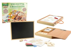 Set de desen cu tablita si accesorii, Globo Legnoland pentru copii de 3 ani+ - Img 2