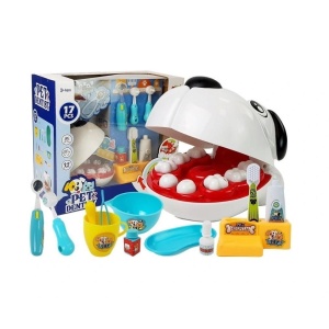 Set de joaca Dentistul de Catei cu 17 piese, pentru copii de 3 ani+