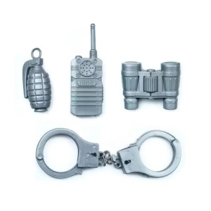 Set de Joaca pentru Copii de 3 ani+, cu Pistol, Catuse, Binoclu si Diverse Accesorii de Politie, Multicolor - Img 3