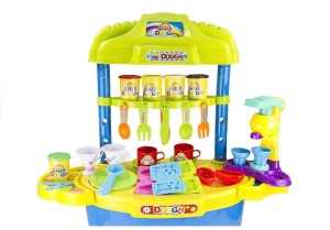 Set de jucarie pentru copii de 3 ani+, bucatarie completa cu accesorii pentru aluat - Img 5