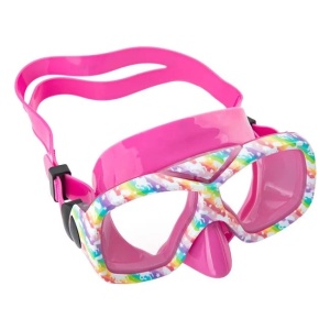 Set Masca Inot si Tub pentru Snorkeling, Model Unicorni, pentru Copii 6-12 Ani, Roz-Alb - Img 2
