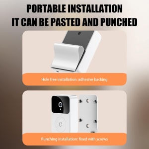 Sonerie inteligenta fara fir, distanta 30m, Wi-Fi 2.4G, cu camera, schimbare de voce, stocare imagini in cloud, alb - Img 6