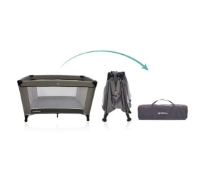 Tarc Patut cu Fereastra pentru Copii, 0+ani, material lavabil, 120x65x78cm, gri - Img 7