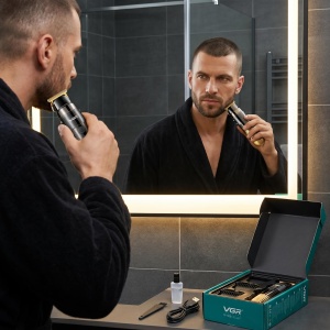 Trimmer Profesional VGR V-929, Incarcare rapida, Autonomie 200 minute, Afisaj LED Digital, USB, Auriu-Negru - Img 7