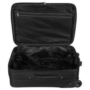 Troler de calatorie, Poliester rezistent, Culoare Negru, Capacitate 54L - Img 4