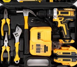 Trusa bormasina cu percutie, 2 acumulatori 36V 5Ah si alte 110 accesorii incluse - Img 5