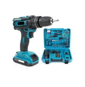 Trusa cu bormasina electrica portabila, 2 acumulatori 36V, 30 accesorii incluse