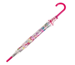 Umbrela de Ploaie cu, Baston Manuala, model Unicorn, pentru Copii, 82cm, fucsia - Img 2
