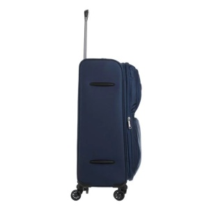 Valiza - Troler cu buzunare exterioare, Capacitate 83L, Albastru - Img 3