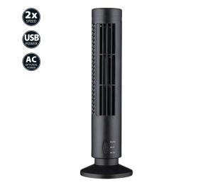 Ventilator Turn AVEC, 2 trepte de viteze, Putere 2.5W, Incarcare USB, Inaltime 33cm