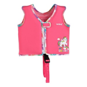 Vesta Inot pentru Copii 2-3 Ani, Model Unicorn, din Spuma, Fucsia - Img 1