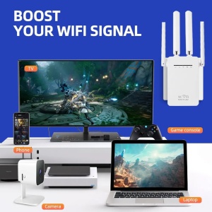 Amplificator semnal wireless WLAN de 2,4 GHz, pana la 300Mbps, Q-T84 Andowl - Img 3