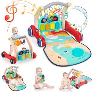 Antemergator 3 in 1, Salteluta si Centru de Activitati cu Lumini si Muzica, 4 Moduri de Joaca, Confortabil, Multicolor - Img 2