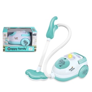 Aspirator de jucarie, interactiv, cu lumini si sunete, pentru copii 3+ ani, 18x12x11 cm, alb-albastru - Img 1