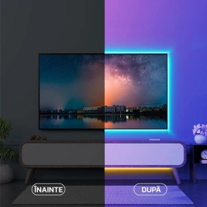 Banda LED 10m RGB cu telecomanda si control prin aplicatie - Img 3