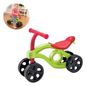 Bicicleta de echilibru pentru prescolari, 4 roti din plastic. greutate maxima 20kg, varsta 12-36 luni