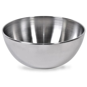 Bol rotund din metal, Capacitate 1.8L, Argintiu