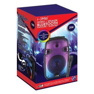 Boxa Bluetooth Karaoke, Portabila, cu Microfon si LED, Putere 20W, Dimensiune 24x20.5x41cm - Img 4