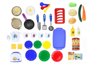 Bucatarie de jucarie, cu 30 accesorii, cu blat de lucru, sunete si lumini, multicolora - Img 3