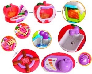 Bucatarie de jucarie, cu accesorii pentru gatit - Img 4