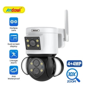 Camera de supraveghere 4K HD SX921, 10X Zoom, 4MP, senzor de miscare, IP65, alb cu negru - Img 10