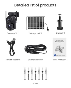 Camera de supraveghere duala, de exterior, bluetooth, zoom optic 10x, viziune nocturna, IP66 - Img 12