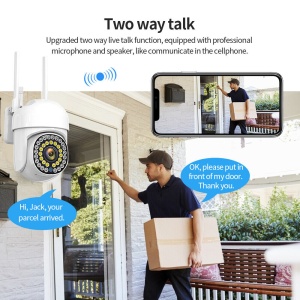Camera de supraveghere IP CCTV smart de 2MP, Wi-Fi, senzor lumina si miscare, infrarosu, alerte, alba - Img 5