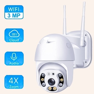 Camera supraveghere IP de 3MP, 1080p, 355°, LED+IR, exterior, cu senzor de miscare, control prin aplicatie - Img 2