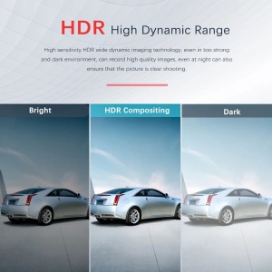 Camera tripla auto DVR, Display 4"inch, Full HD 1080p, Unghi de 170° - Img 3