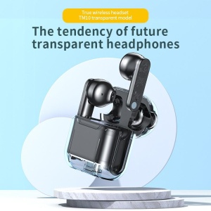 Casti In-Ear Bluetooth, Wireless 5.3, TM10 cu carcasa transparenta - Img 16