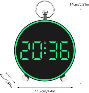 Ceas Digital de Masa sau Perete, cu Alarma, Snooze, Lumina LED, Mod Noapte, Control vocal, USB - Img 11