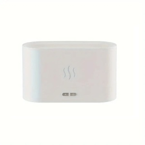 Difuzor Aromaterapie si Umidificator cu Efect Flacara si Ultrasunete, 3 in 1, 180ml, LED, 10.1x17.1x7.5cm, Alb/Negru - Img 6