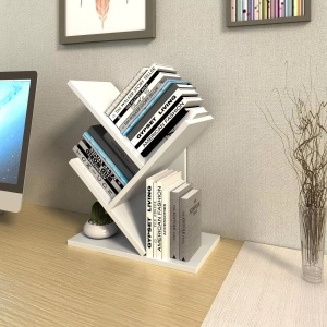 Etajera pentru carti cu 4 compartimente din PVC, Dimensiune 40x16x30cm, Alb - Img 2