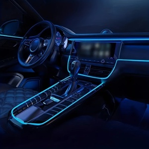 Fir RGB lumina ambientala auto, Lungime 2m, Alimentare cu mufa USB, 7 culori - Img 4