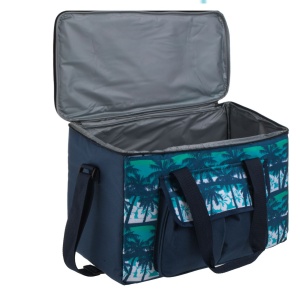 Geanta Izoterma pentru alimente, Capacitate mare 28L, Dimensiune 42x23x29cm, Albastru-Turcoaz