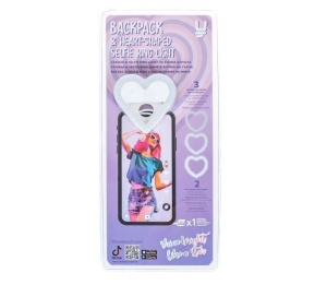 Ghiozdan inspiratie TikTok, cu Selfie Light LED, 30×17×42cm, negru - Img 4