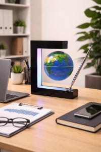 Glob pamantesc magnetic plutitor cu iluminare LED multicolor - Img 3