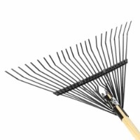 Grebla frunze 24 dinti flexibili maner lemn 1650mm - Img 2