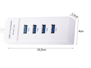 Hub USB cu 4 porturi USB 3.0 viteza transfer de pana la 5Gbps - Img 20
