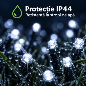 Instalatie Luminoasa tip Rola cu LED-uri pentru exterior/interior, Protectie IP44, 8 Programe, Lumina Alb Rece - Img 3