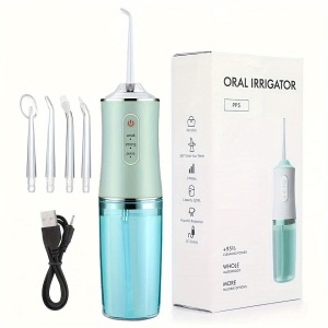 Irigator oral pentru dus bucal, 4 accesorii si 3 moduri curatare, Capacitate 220mL