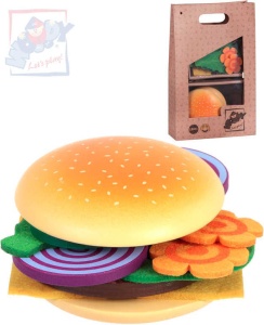 Joc de preparat hamburger din lemn cu toate accesoriile incluse - Img 3