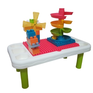 Jucarie interactiva cu masuta de constructii, Tobogan de Bile si Moara - Img 6