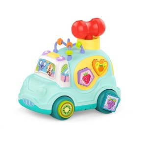 Jucarie interactiva de sortare - Camionul cu sunete, pentru Copii de la 18 luni+, Verde-Multicolor - Img 3